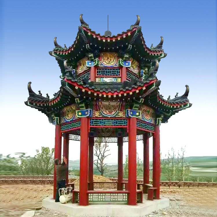 古建双层凉亭