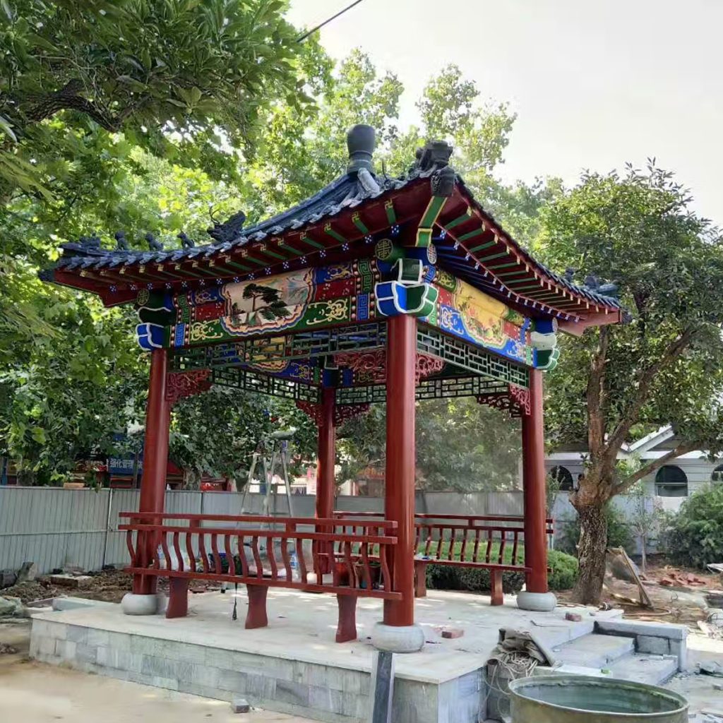 仿古四角凉亭